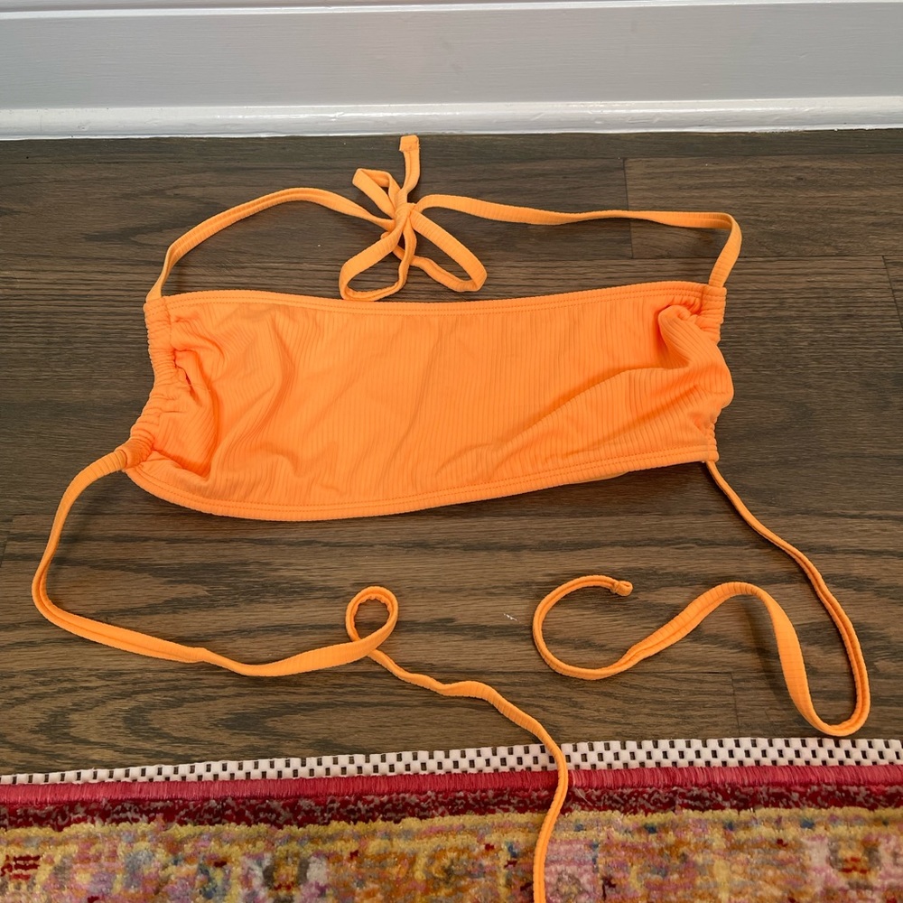 Orange Target Bikini Top